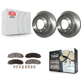 Rear Disc Brake Rotors And Ceramic Pads Kit For Ford F-250 Super Duty F-350