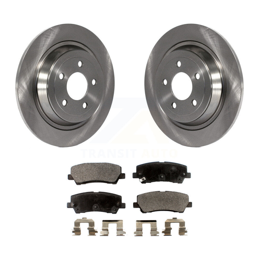 Rear Disc Brake Rotors And Ceramic Pads Kit For Ford Mustang