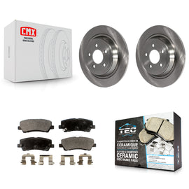 Rear Disc Brake Rotors And Ceramic Pads Kit For Ford Mustang