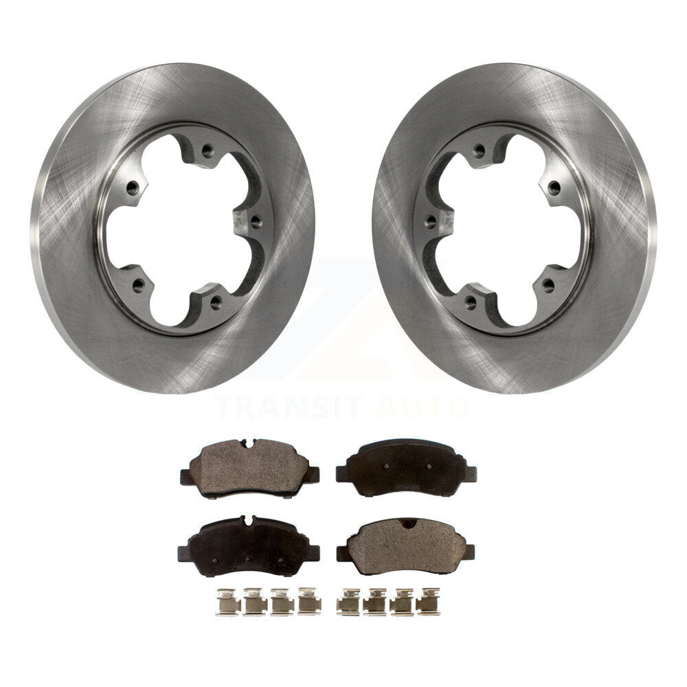 Rear Brake Rotor Ceramic Pad Kit For Ford Transit-250 Transit-350 Transit-150 HD