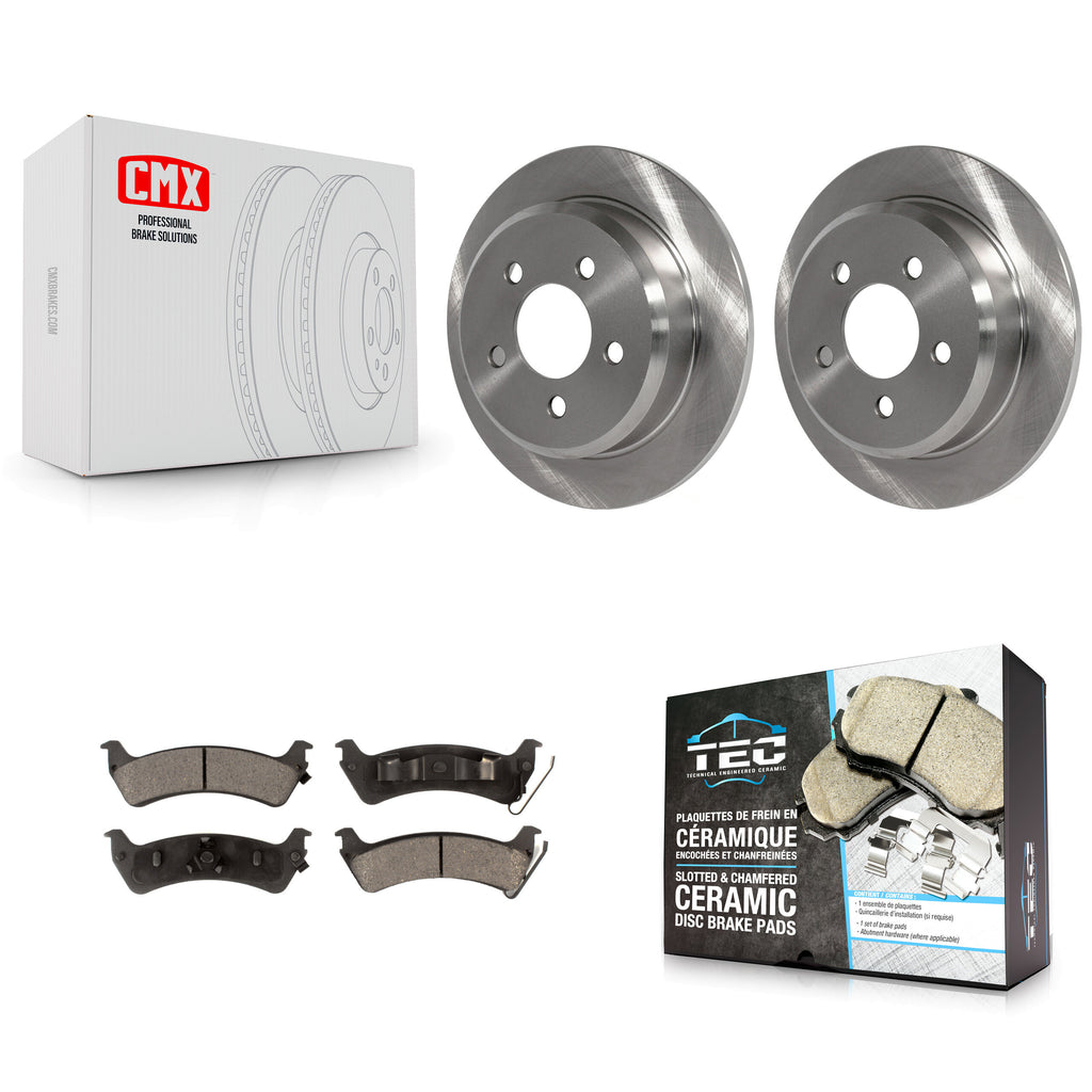 Rear Disc Brake Rotors And Ceramic Pads Kit For Jeep Grand Cherokee