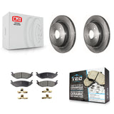 Rear Brake Rotor And Ceramic Pad Kit For Ram 1500 Dodge Durango Classic Chrysler