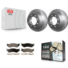 Rear Disc Brake Rotors And Ceramic Pads Kit For Dodge Ram 2500 1500 3500