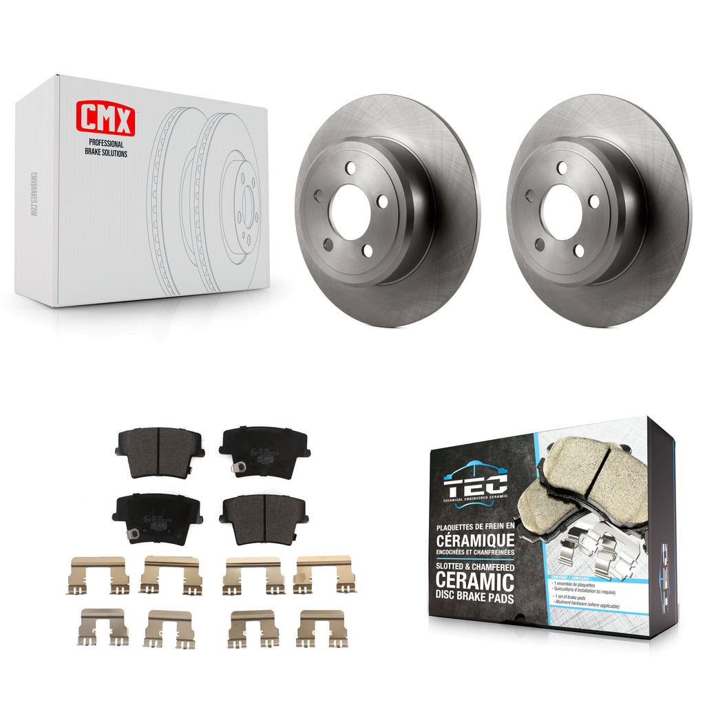 Rear Disc Brake Rotors Ceramic Pad Kit For Dodge Charger Chrysler 300 Challenger