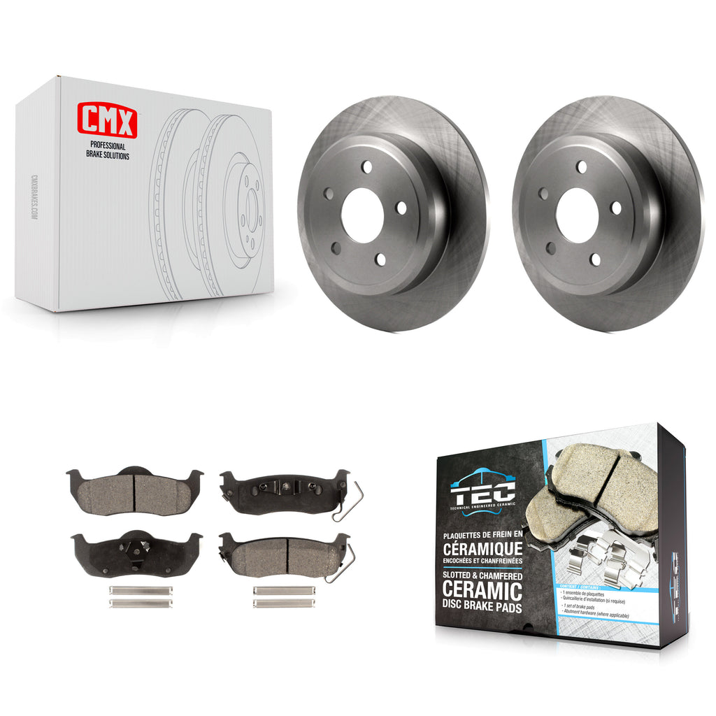 Rear Disc Brake Rotors And Ceramic Pads Kit For Jeep Grand Cherokee Commander