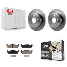 Rear Disc Brake Rotors And Ceramic Pads Kit For Jeep Grand Cherokee Commander