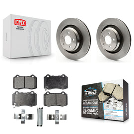 Rear Disc Brake Rotors Ceramic Pad Kit For Dodge Charger Chrysler 300 Challenger