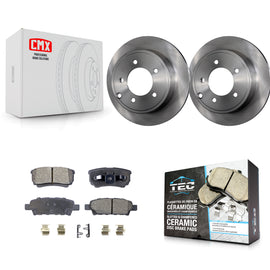 Rear Brake Rotor Ceramic Pad Kit For Jeep Dodge Patriot Chrysler Compass Avenger