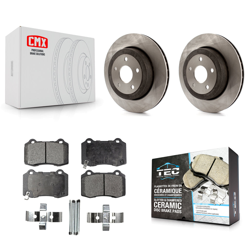[Rear] 2006-2010 Jeep Grand Cherokee SRT8 Premium OE Brake Rotors & Ceramic Pads Kit For Max Braking