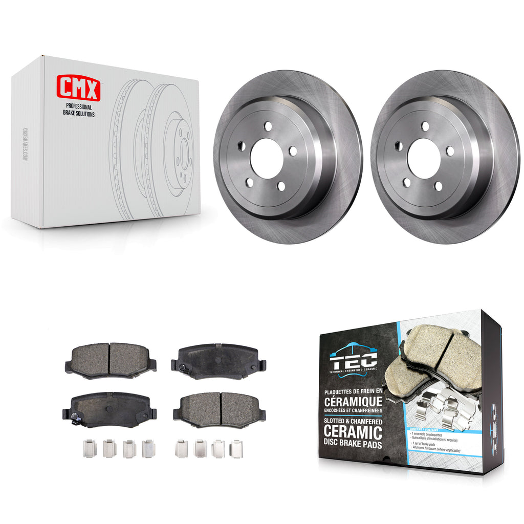 Rear Disc Brake Rotors And Ceramic Pads Kit For Jeep Liberty Dodge Nitro