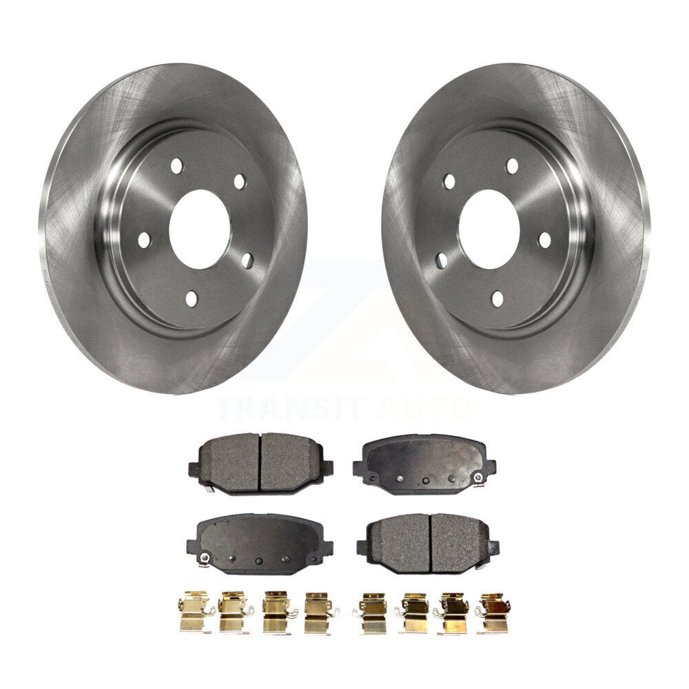 Rear Disc Brake Rotors And Ceramic Pads Kit For Dodge Grand Caravan