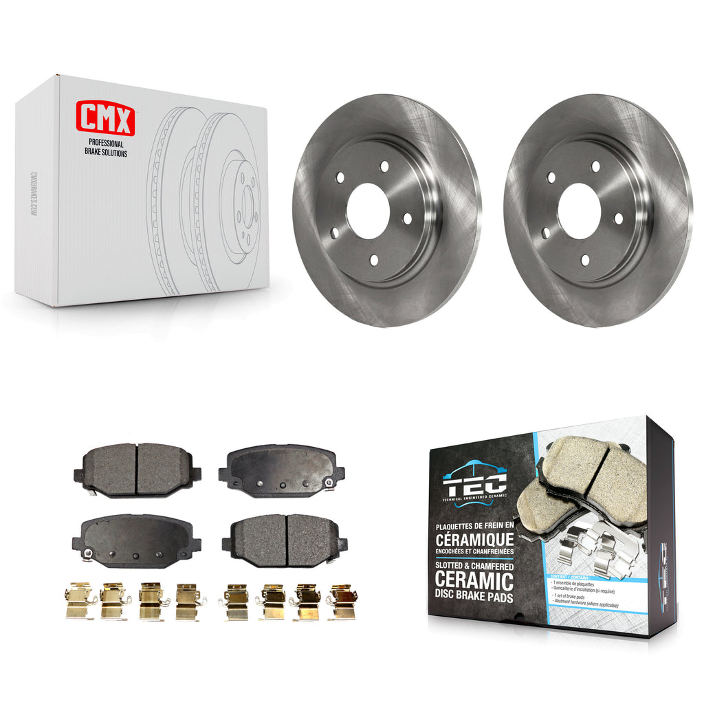 Rear Disc Brake Rotors And Ceramic Pads Kit For Dodge Grand Caravan
