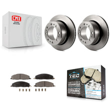 Charger l'image dans la galerie, Rear Disc Brake Rotors And Ceramic Pads Kit For Ram 2500 3500 1500 Dodge