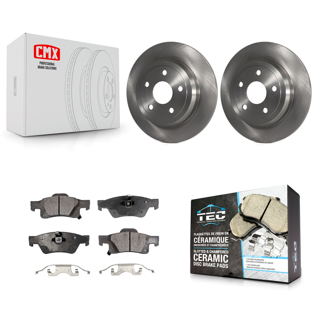 Rear Disc Brake Rotors And Ceramic Pad Kit For Jeep Grand Cherokee Dodge Durango