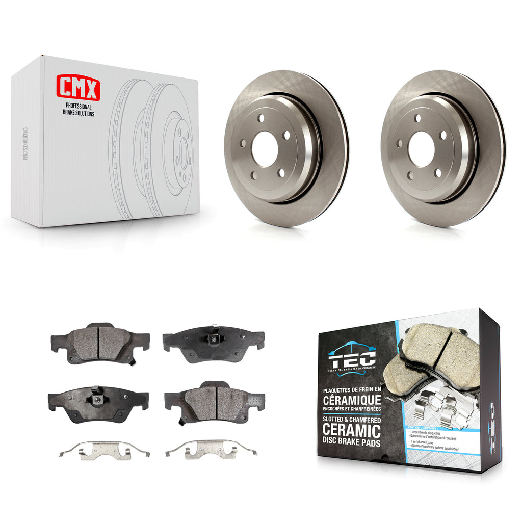 Rear Disc Brake Rotor & Ceramic Pad Kit For Jeep Grand Cherokee Dodge Durango WK