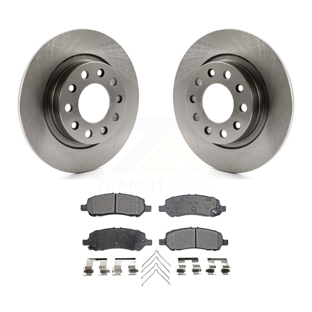 Rear Disc Brake Rotors And Ceramic Pads Kit For 2013-2016 Dodge Dart