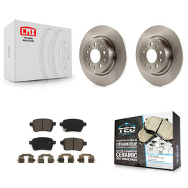 [Rear] 2014-2020 Fiat 500L Premium OE Brake Rotors & Ceramic Pads Kit For Max Braking