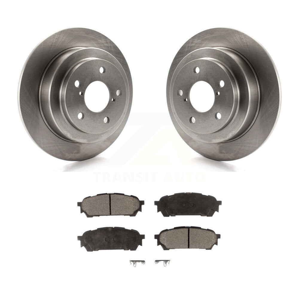 Rear Disc Brake Rotors And Ceramic Pad Kit For Subaru Forester Impreza Saab 9-2X