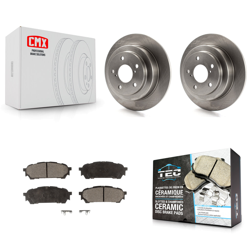 Rear Disc Brake Rotors And Ceramic Pad Kit For Subaru Forester Impreza Saab 9-2X