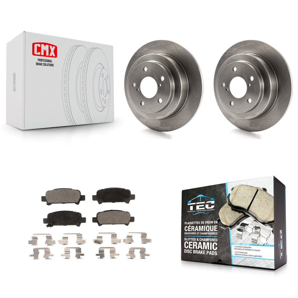 Rear Disc Brake Rotors And Ceramic Pads Kit For Subaru Forester Impreza