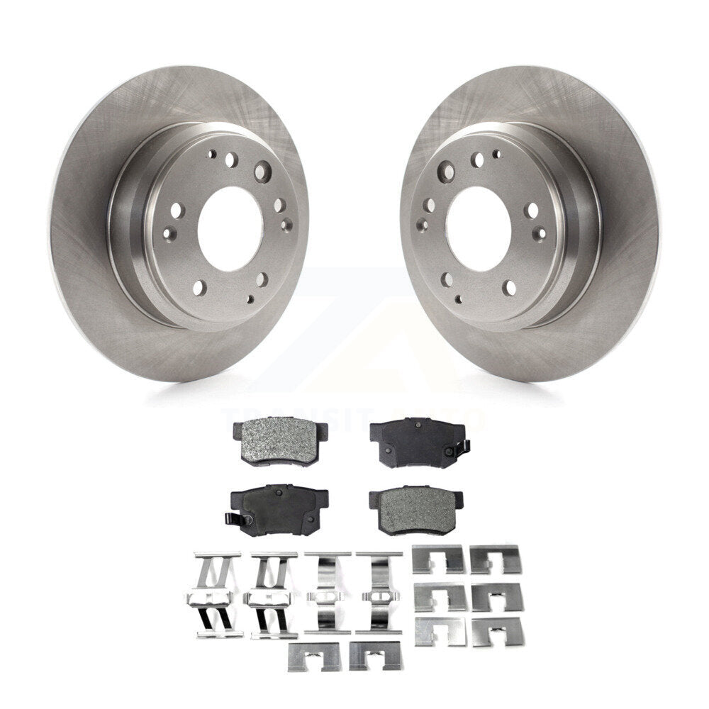 Rear Brake Rotor & Ceramic Pad Kit For Acura Honda Odyssey Legend RL Isuzu Oasis