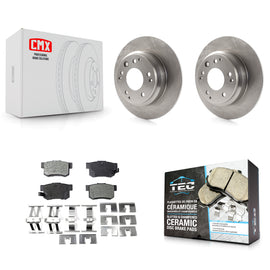 Rear Brake Rotor & Ceramic Pad Kit For Acura Honda Odyssey Legend RL Isuzu Oasis