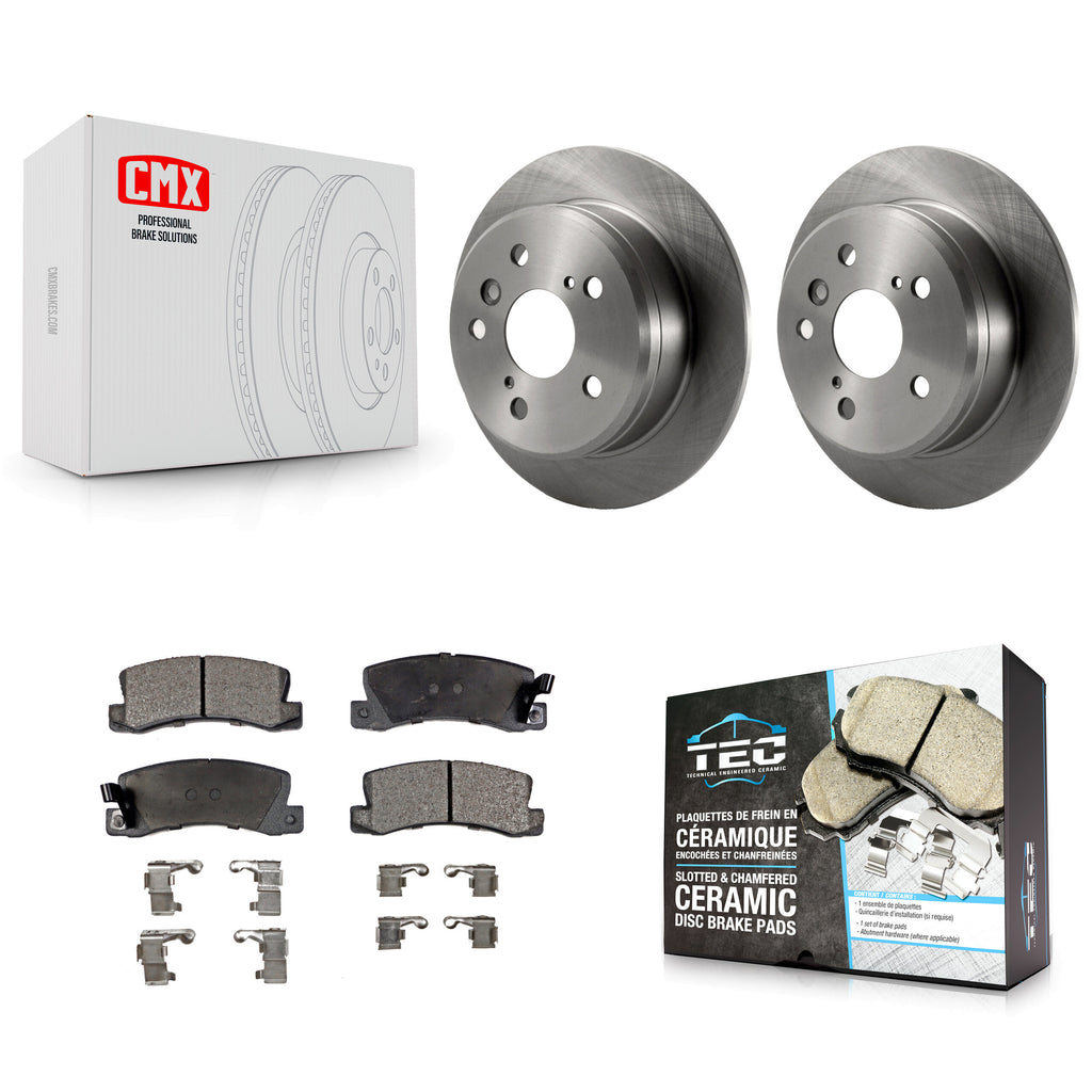 Rear Disc Brake Rotors And Ceramic Pads Kit For Toyota Camry Lexus ES300 Solara