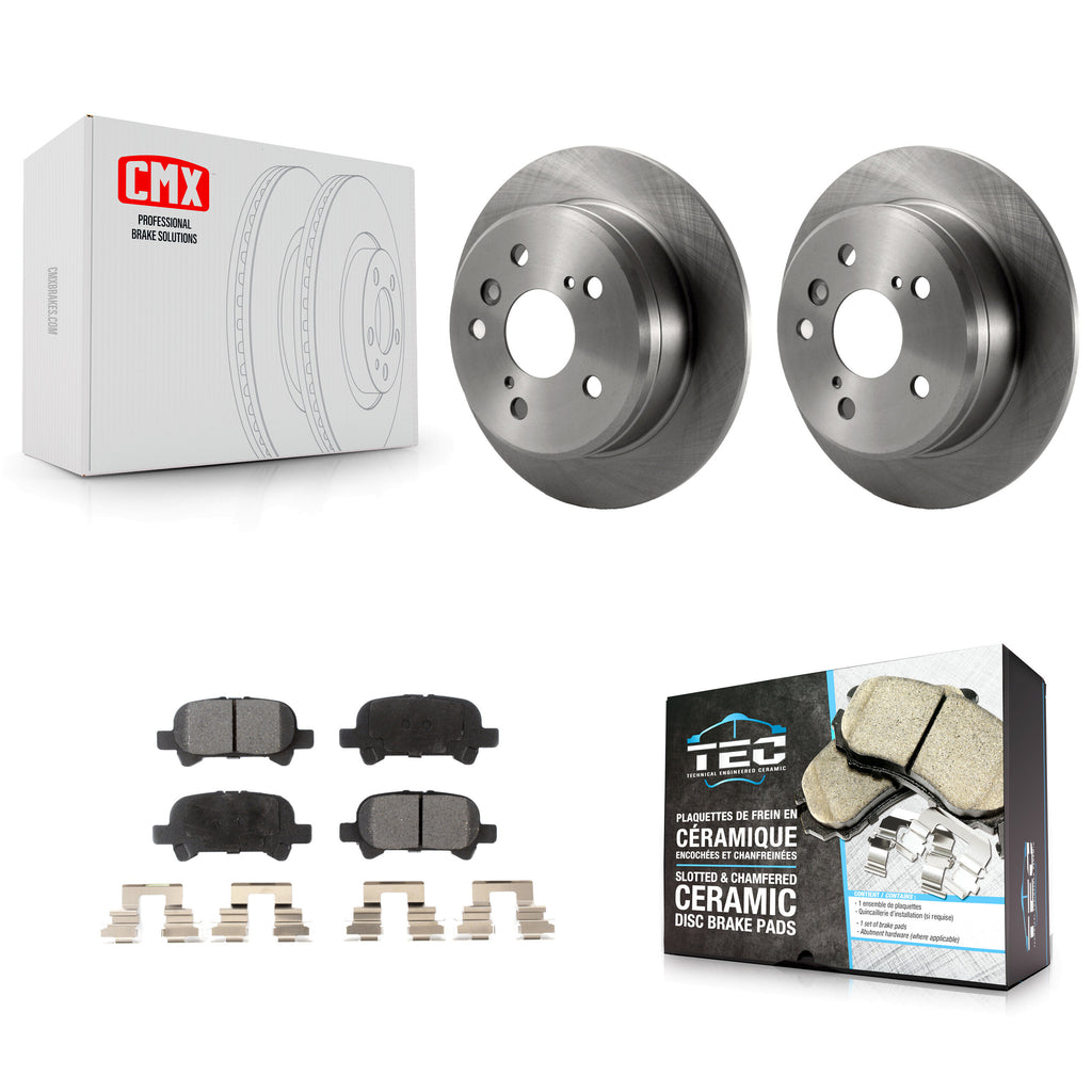 Rear Disc Brake Rotors And Ceramic Pads Kit For Toyota Camry Solara
