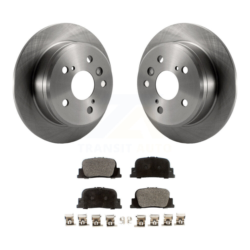 Rear Disc Brake Rotors And Ceramic Pads Kit For Toyota Camry Lexus ES300