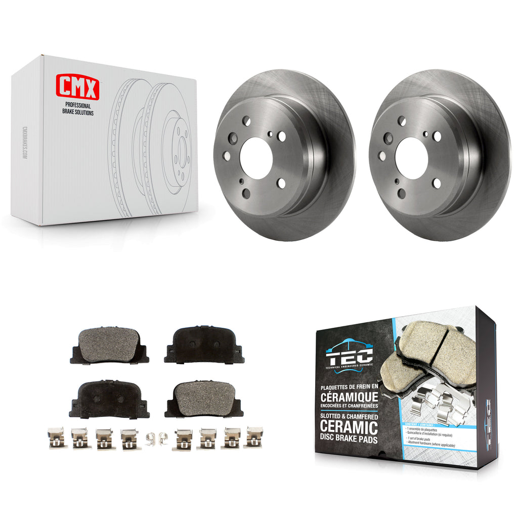 Rear Disc Brake Rotors And Ceramic Pads Kit For Toyota Camry Lexus ES300