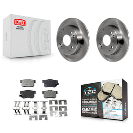 Rear Disc Brake Rotors And Ceramic Pads Kit For Honda Accord Acura CL