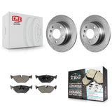 Rear Disc Brake Rotors And Ceramic Pads Kit For BMW 318i 328i 328is 323is 318is