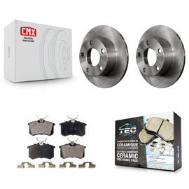 Rear Disc Brake Rotors And Ceramic Pads Kit For Volkswagen Passat Audi A6