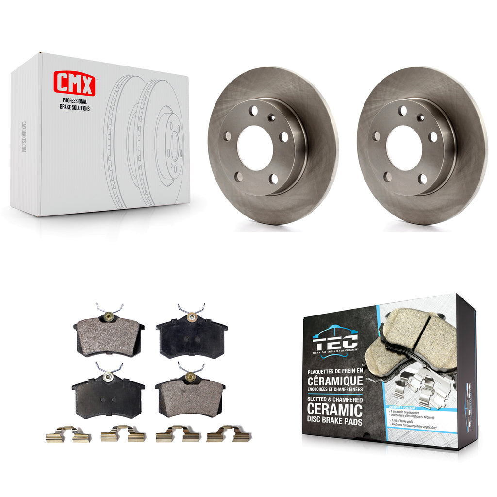 Rear Brake Rotor & Ceramic Pad Kit For Audi A4 Quattro With 245mm Diameter