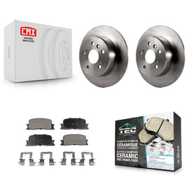 [Rear] 2001-2003 Toyota Highlander FWD Premium OE Brake Rotors & Ceramic Pads Kit For Max Braking