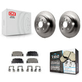 [Rear] 2001-2003 Toyota Highlander FWD Premium OE Brake Rotors & Ceramic Pads Kit For Max Braking