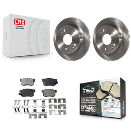 [Rear] 1997-2001 Honda Prelude Premium OE Brake Rotors & Ceramic Pads Kit For Max Braking