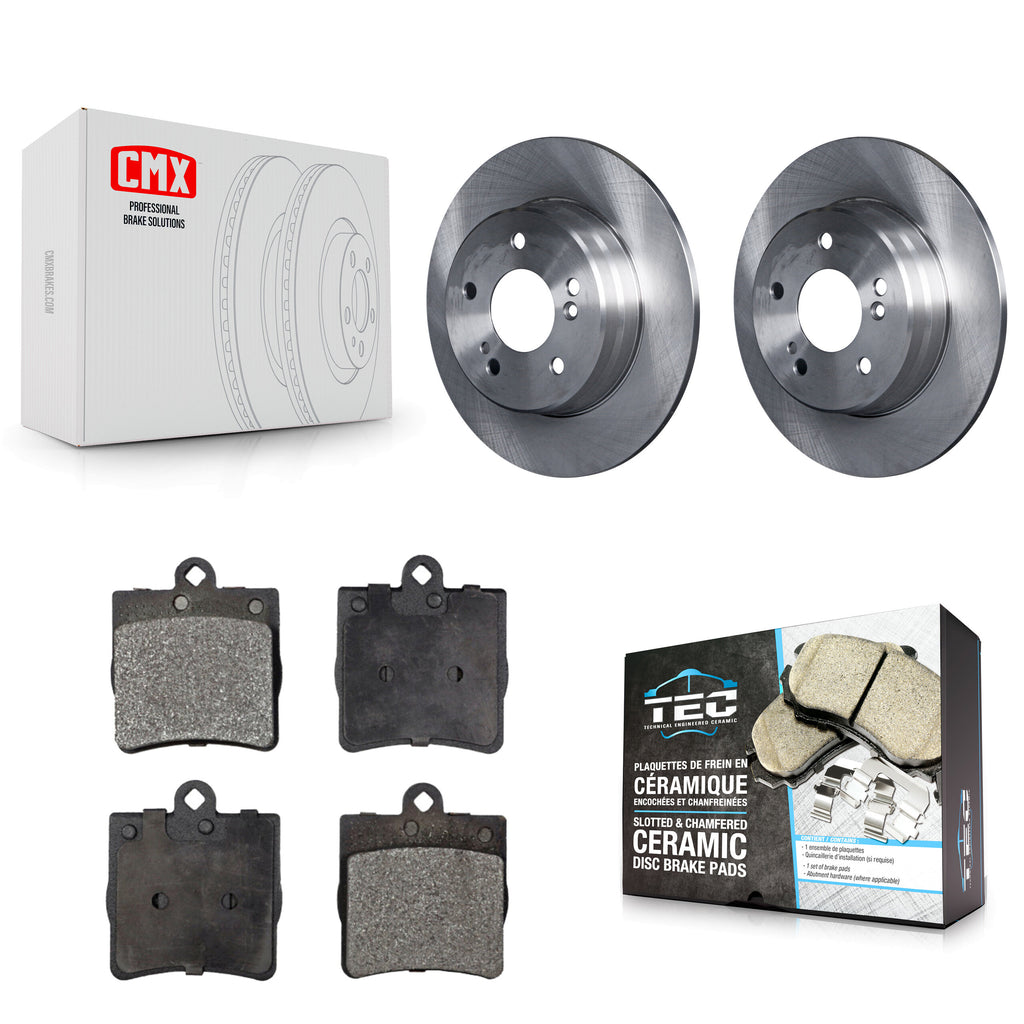 Rear Brake Rotors Ceramic Pad Kit For Mercedes-Benz C230 C240 Chrysler Crossfire