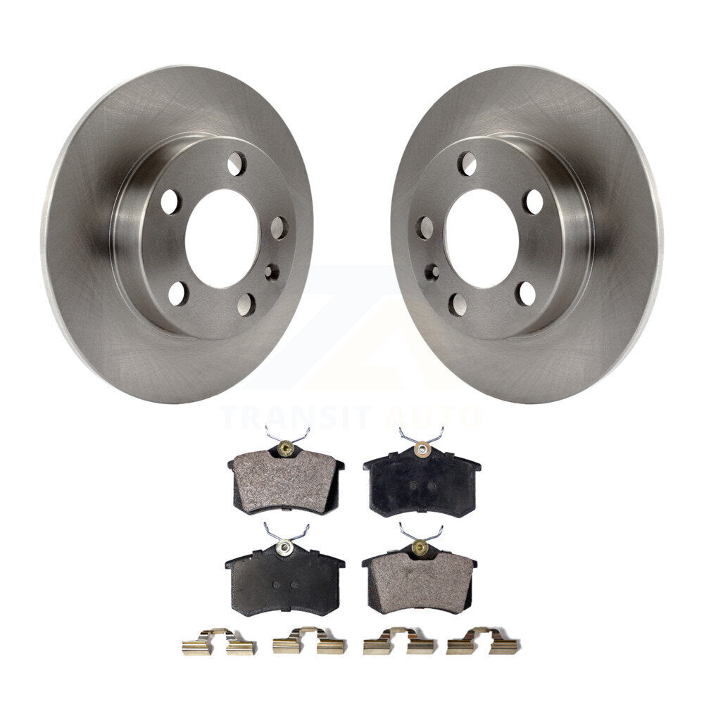 Rear Brake Rotor & Ceramic Pad Kit For Volkswagen Jetta Beetle Golf Audi TT City