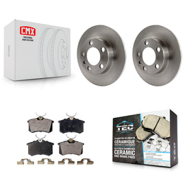 Rear Brake Rotor & Ceramic Pad Kit For Volkswagen Jetta Beetle Golf Audi TT City