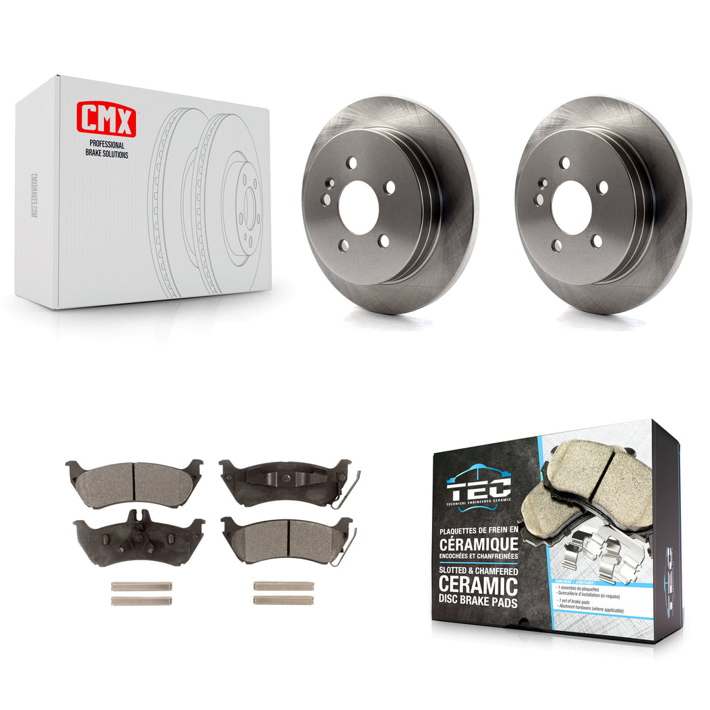 Rear Disc Brake Rotors And Ceramic Pads Kit For Mercedes-Benz ML320 ML350 ML430