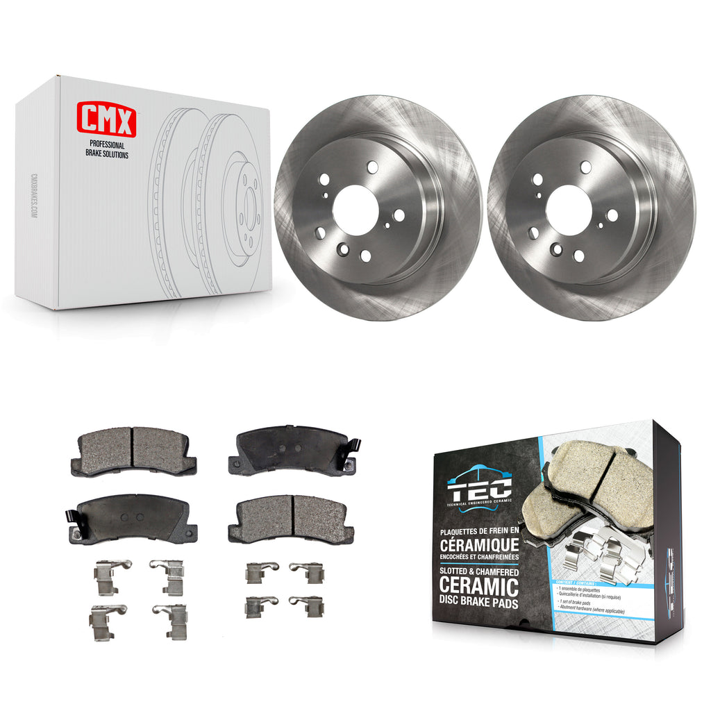 [Rear] 1999-2003 Lexus RX300 AWD Premium OE Brake Rotors & Ceramic Pads Kit For Max Braking