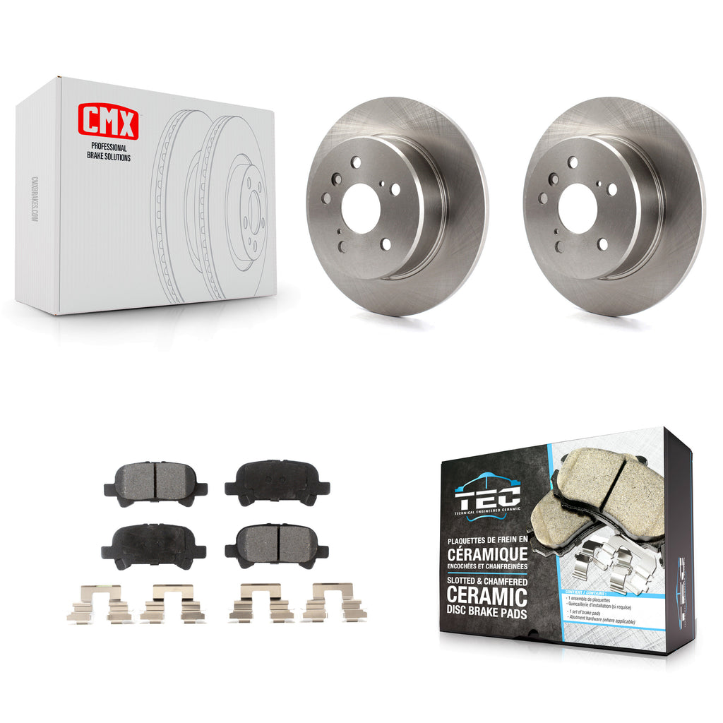 [Rear] 2000-2004 Toyota Avalon Premium OE Brake Rotors & Ceramic Pads Kit For Max Braking