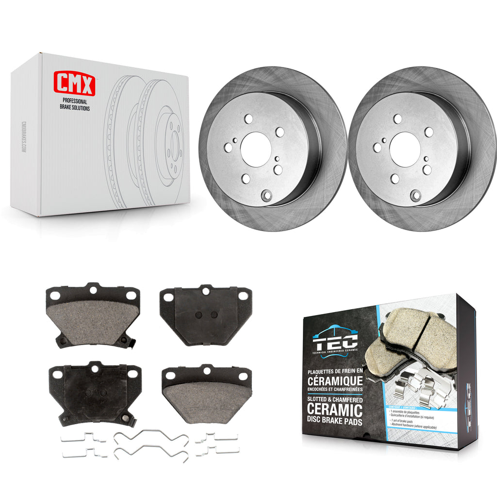 Kit de rotor de frein arrière et de plaquettes en céramique, pour Toyota Corolla Matrix Pontiac Vibe Celica 