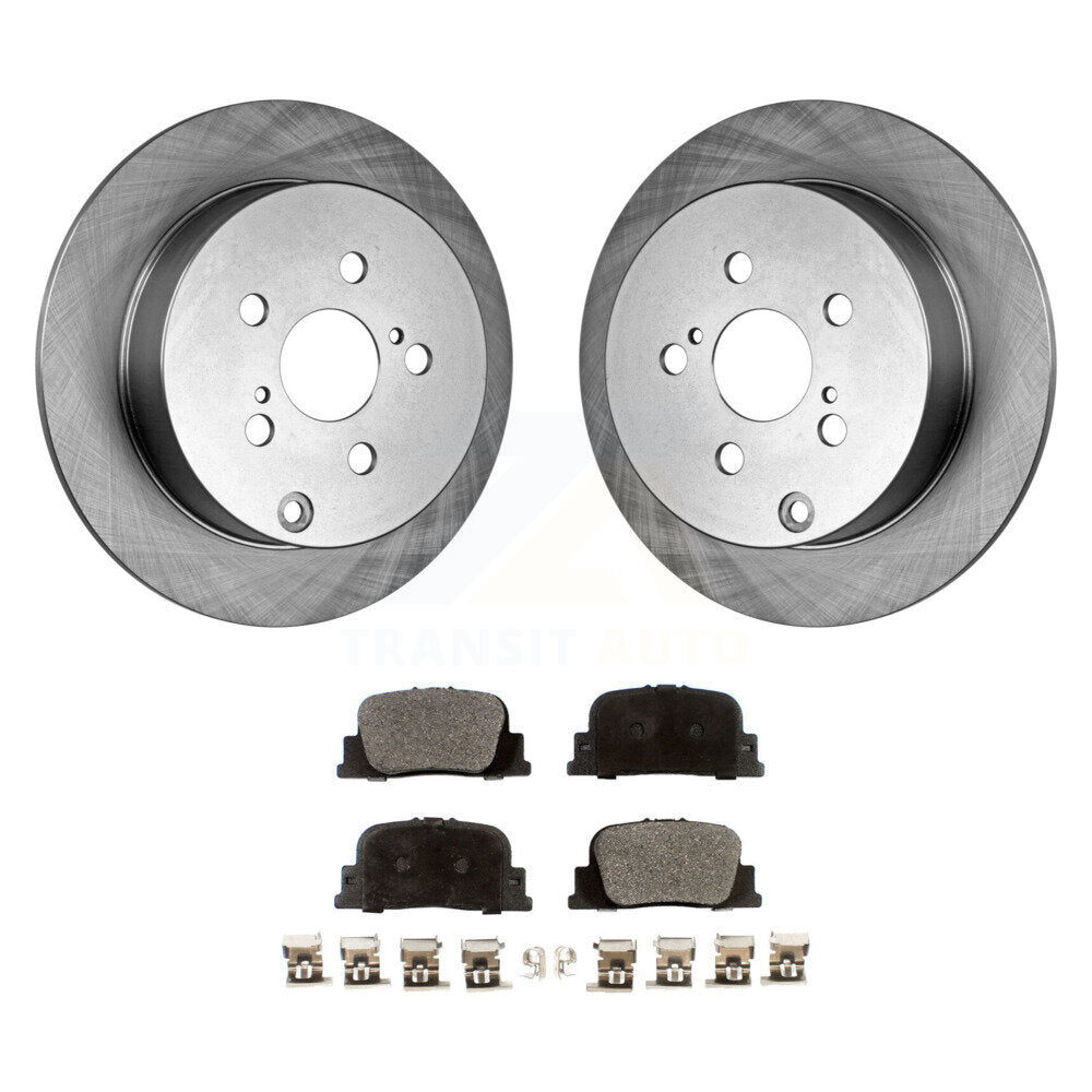 Rear Disc Brake Rotors And Ceramic Pads Kit For 2005-2010 Scion tC