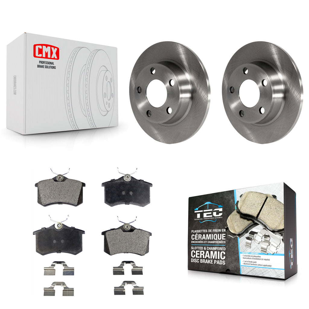 Rear Disc Brake Rotors And Ceramic Pads Kit For Audi A6 Quattro Allroad