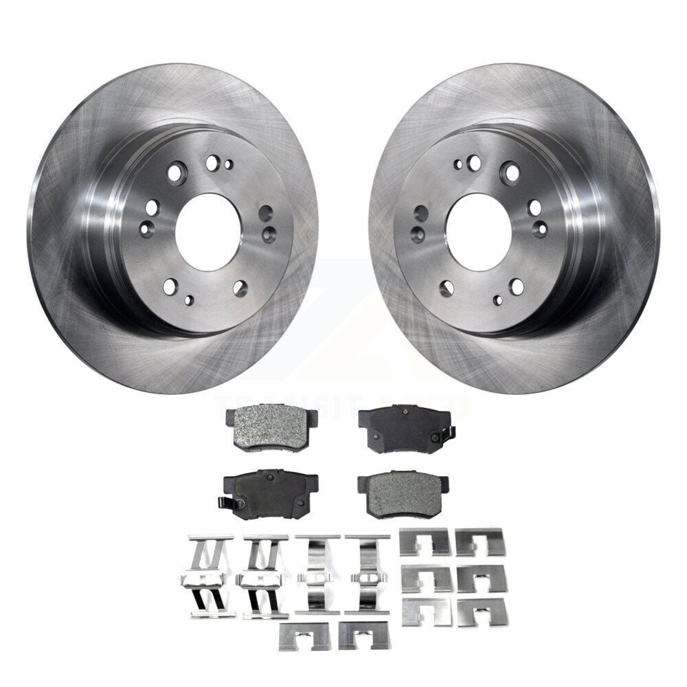 Rear Disc Brake Rotors And Ceramic Pads Kit For 2002-2004 Honda CR-V