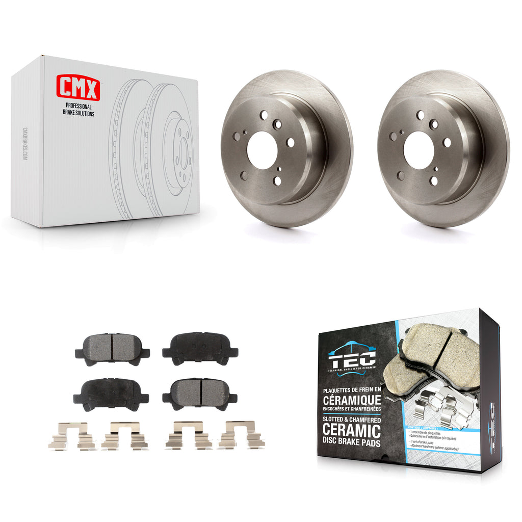 Rear Disc Brake Rotors And Ceramic Pads Kit For Toyota Camry Avalon Solara
