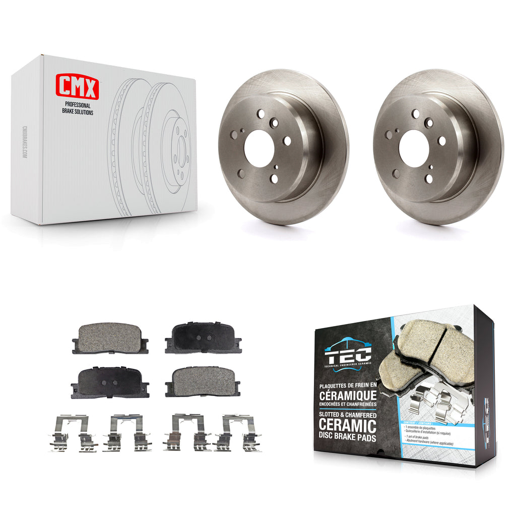 Rear Disc Brake Rotors And Ceramic Pads Kit For Toyota Camry Lexus ES330 ES300