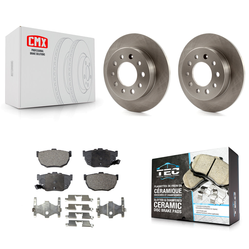 [Rear] 2003-2008 Hyundai Tiburon Premium OE Brake Rotors & Ceramic Pads Kit For Max Braking